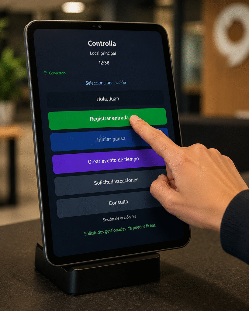 Sistema de control horario para empresas en Ferrol